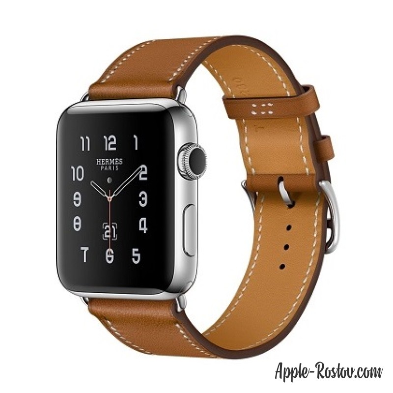 Apple Watch Hermes 42 mm silver/Simple Tour Barenia leather Fauve colors Apple Watch Hermes 42 mm silver/Simple Tour Barenia leather Fauve colors